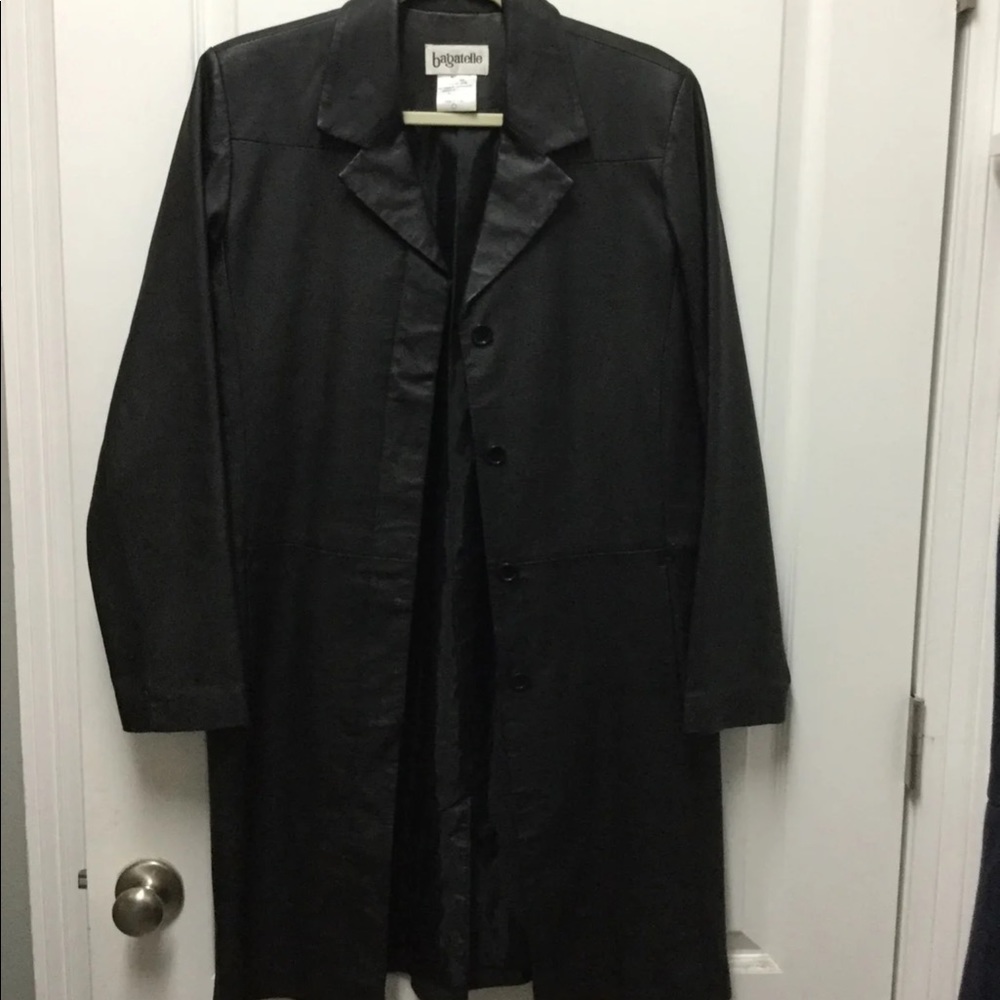 Black Leather Trench coat